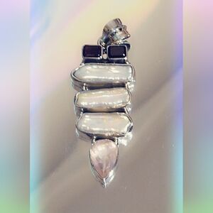 Mother Of Pearl Sterling Silver Gemstone Pendant